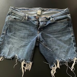 Abercrombie and Fitch size 2 distressed shorts.